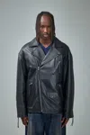 Acne Studios Biker Leather Jacket In Black