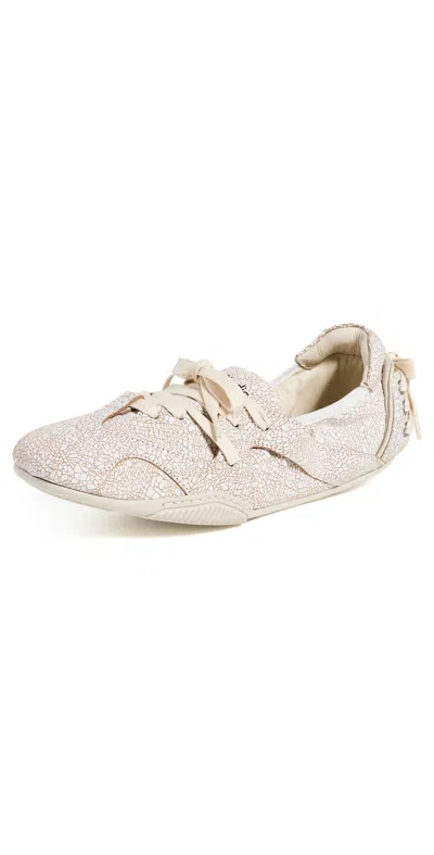 Acne Studios Ballerina Lace-up Sneaker With Premium Leather Uppers In Multi