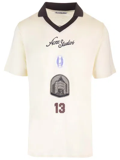 Acne Studios Bl0382 Aef-ivory White T-shirt White In Neutral