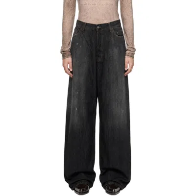 Acne Studios Black 2023 U Loose Fit Jeans In 900 Black
