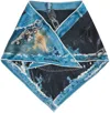Acne Studios Printed Silk Scarf In Black