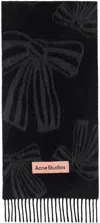 Acne Studios Cashmere Jacquard Scarf In Aik Black/grey