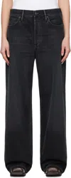 Acne Studios Black Baggy Fit Jeans In 900 Black