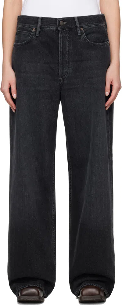 Acne Studios Black Baggy Fit Jeans In 900 Black