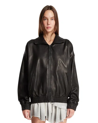 Acne Studios Black Bomber Jacket In Black Nero   #000000