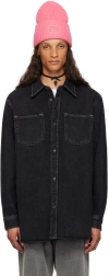 Acne Studios Long-sleeve Denim Shirt In Black