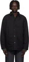 Acne Studios Black Button-up Overshirt In Black