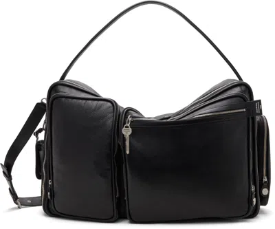 Acne Studios Camero Hotel Leather Weekend Bag In Black
