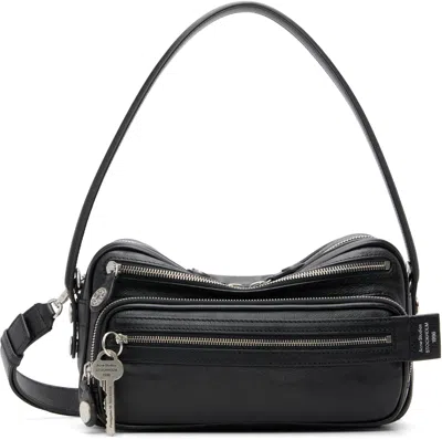 Acne Studios Camero Kit Embellished Leather Shoulder Bag In Black