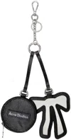 Acne Studios Black Coin Wallet & Bow Mirror Keychain In 900 Black