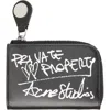 Acne Studios Black Compact Zip Wallet In 900 Black