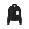 Acne Studios Black Cotton Corduroy Jacket With Adjustable Waist And Flap Pockets In Black