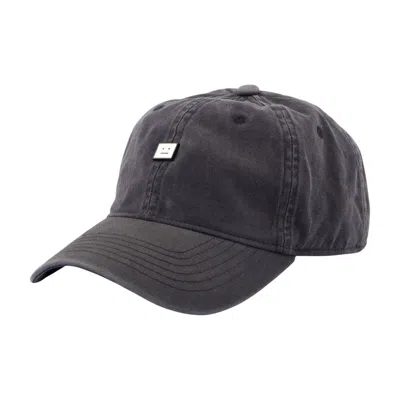 Acne Studios Black Cotton Baseball Cap In Gray