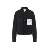 Acne Studios Black Cotton Corduroy Jacket With Adjustable Waist And Flap Pockets In Black
