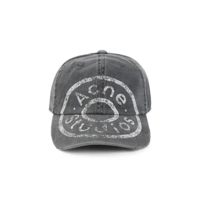 ACNE STUDIOS BLACK COTTON HAT