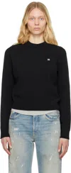 Acne Studios Black Cotton Sweater In 900 Black