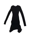Acne Studios Black Crepe Combination Mini Dress In Black