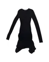Acne Studios Black Crepe Combination Mini Dress In Black