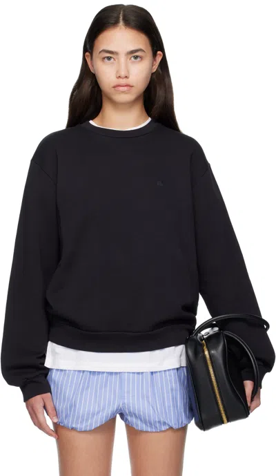 Acne Studios Black Crew Neck Fleece Sweatshirt