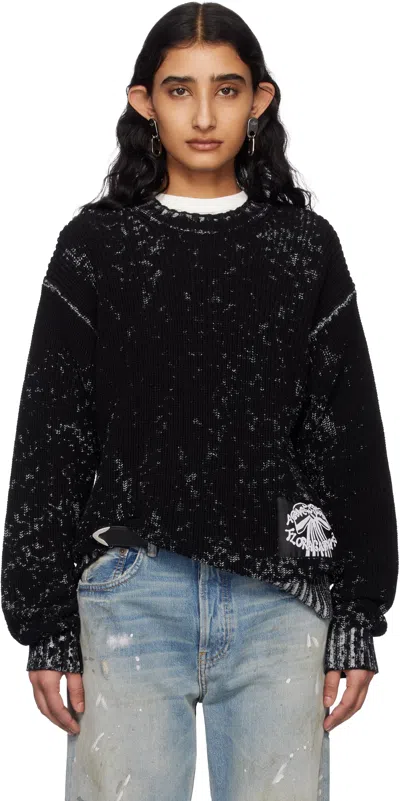 Acne Studios Black Crew Neck Sweater In 900 Black