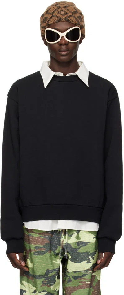 Acne Studios Black Crewneck Sweater In 900 Black