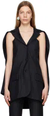 Acne Studios Deconstructed Wool Blazer In Black
