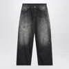 Acne Studios Distressed Effect Five-pocket Jeans In Black