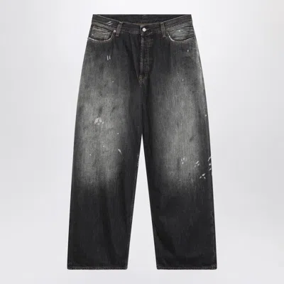 Acne Studios Distressed Effect Five-pocket Jeans In Black