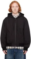 Acne Studios Black Drawstring Jacket In 900 Black