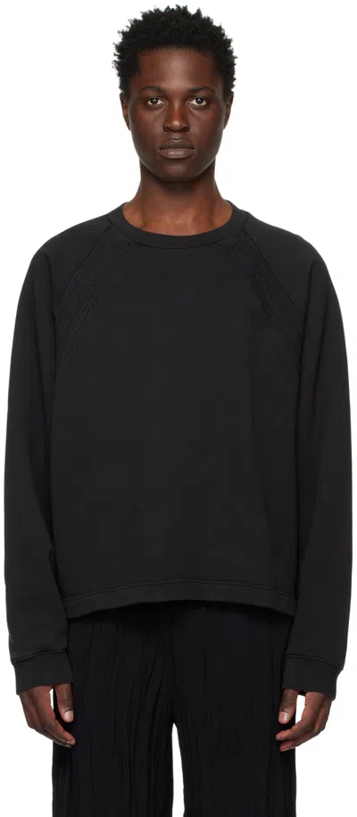 Acne Studios Black Embossed Sweatshirt In 900 Black