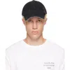 Acne Studios Faded Black Baseball Cap With Embroidered Logo In Black