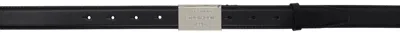 Acne Studios Black Engraved Logo Leather Belt In 900 Black