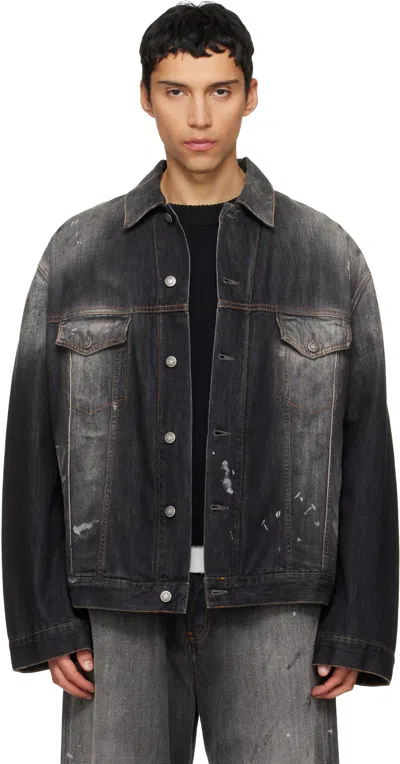 Acne Studios Black Faded Denim Jacket