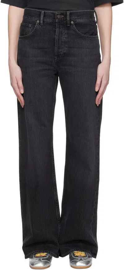 Acne Studios Black Faded Jeans In 900 Black