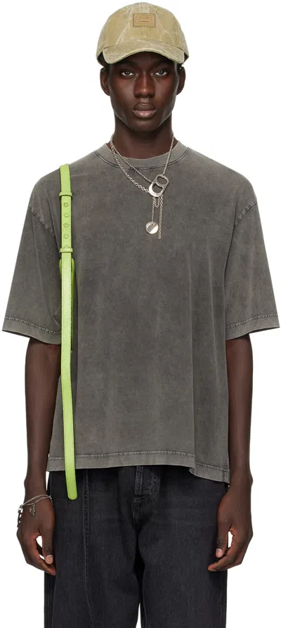 Acne Studios Black Faded T-shirt In Bm0 Faded Black
