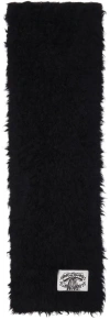 Acne Studios Black Fluffy Scarf In 900 Black