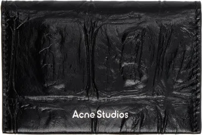 Acne Studios Black Folded Leather Card Holder