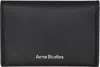 Acne Studios Black Folded Leather Card Holder In 900 Black