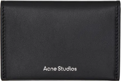 Acne Studios Black Folded Leather Card Holder