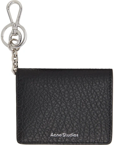 Acne Studios Black Folded Leather Wallet In 900 Black