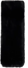Acne Studios Black Furry Scarf In 900 Black