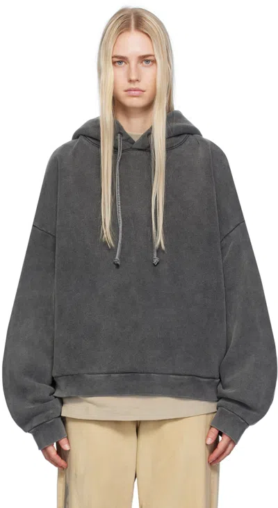 Acne Studios Women Logo Cotton Sweatshirt In Gray