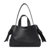 Acne Studios Textured Grained Leather Shoulder Bag In Black