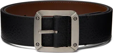 Acne Studios Black Grainy Reversible Belt