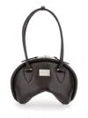 Acne Studios Black Handbag With Two Top Handles And Logo Plaque On The Front In Leather Woman In Brown