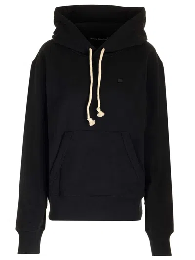 Acne Studios Black Hoodie Face Sweatshirt Sweatshirts Black