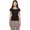 Acne Studios Black Jersey Bow T-shirt In Black