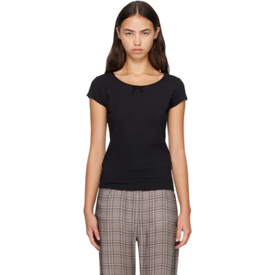 Acne Studios Black Jersey Bow T-shirt