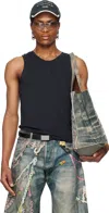 Acne Studios Black Jersey Tank Top In 900 Black