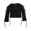 Acne Studios Lacing Knit Jumper In Black